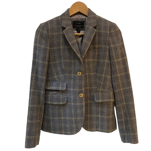 J.Crew Schoolboy Blazer tweed Jacket Plaid Wool collegiate lightacademia preppy